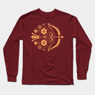 Scandinavian Folk Style Archery Long Sleeve T-Shirt